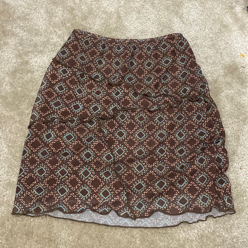HIGH RISE MINI RUFFLE TRIM SKIRT